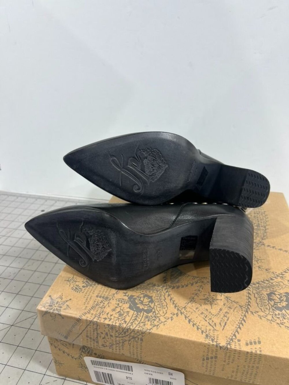 Free People Studded Dakota Heel Boot (Black) Women's Sz. 8.5 NEW - Picture 5 of 7